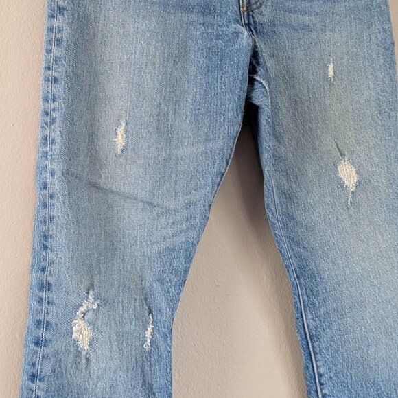 Levi's‎ 501 Women's Skinny Jeans Leave a Trace Light Wash W27 L28 Distressed - Picture 8 of 16